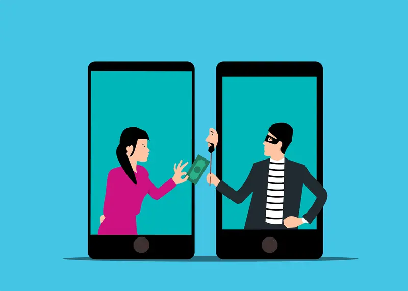Ilustrasi penipu yang menghubungi korban lewat ponsel untuk menawarkan investasi crypto palsu